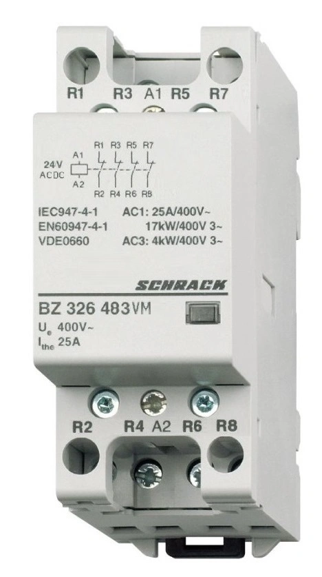 Contactor modular (2UH) 25A, 4NÎ, 24Vca&cc