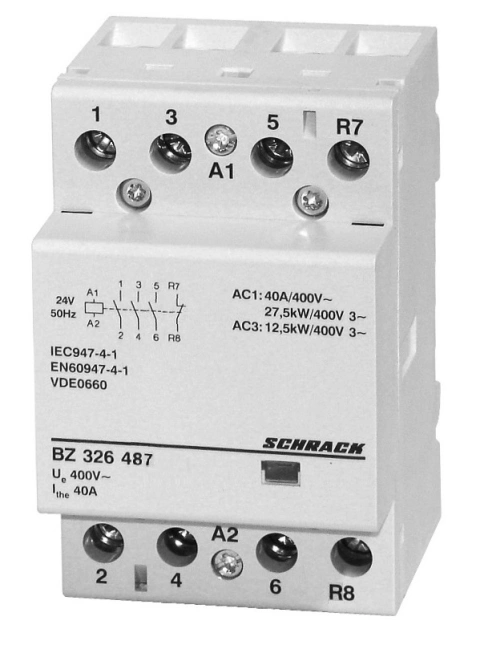 Contactor modular 40A 3ND/1NI 24VAC 3UH