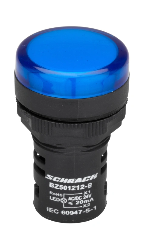 Lampă de semnalizare cu LED, monobloc, 24V-AC/DC, albastru