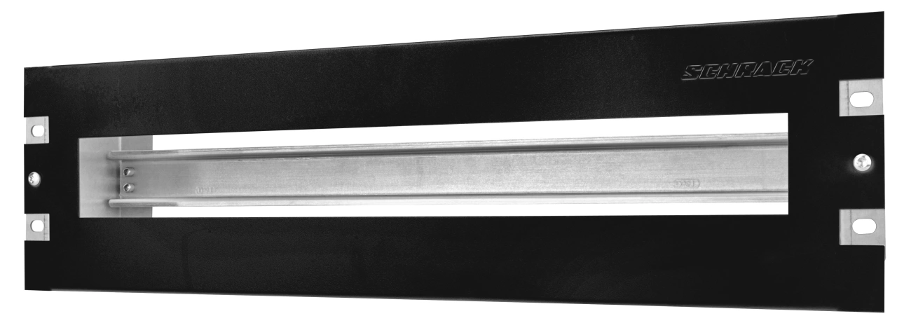 Suport 19'' pt. aparataj modular, cu pl. decupat,3U, RAL9005