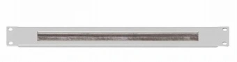 Organizator cabluri 19" cu perii, 1U, RAL7035