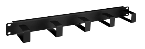 Organizator cabluri 5 inele metalice mari 80x40mm,1U RAL9005