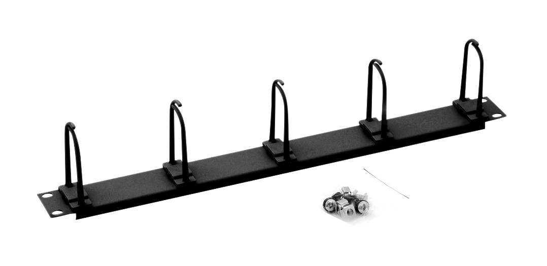 Organizator cabluri 19",1U,5 in plastic mari 40x83mm RAL9005