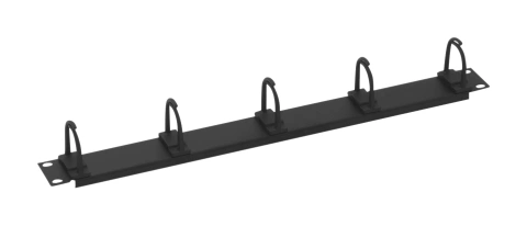 Organizator cabl. 19" 1U 5 in plastic mici 40x53mm RAL9005