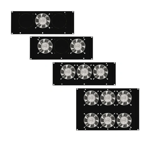 Unitate cu 2 ventilatoare și termostat, 19", 4U, RAL9005_1
