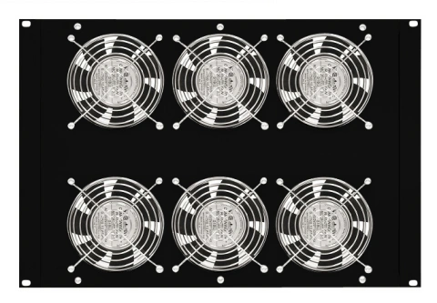 Unitate cu 6 ventilatoare și termostat, 19", 4U, RAL9005