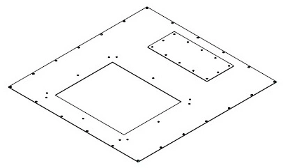 Adaptor pt. montaj ventilator în DSI 600x600 IP5X