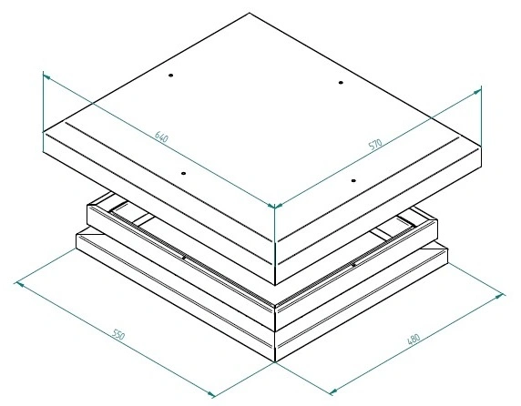Filtru IP5x pt. montaj ventilatoare DLTI în DSI