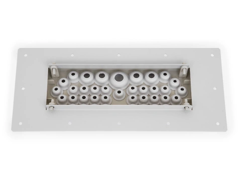 Flange plate for cable entry for DSI-Enclosure RAL7035