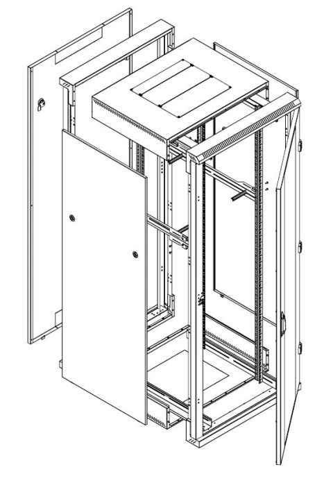 Dulap cablare structurata 42UV 800x800mm demontabil_3