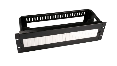 Panou 19", 3U, 21 module, negru RAL 9005