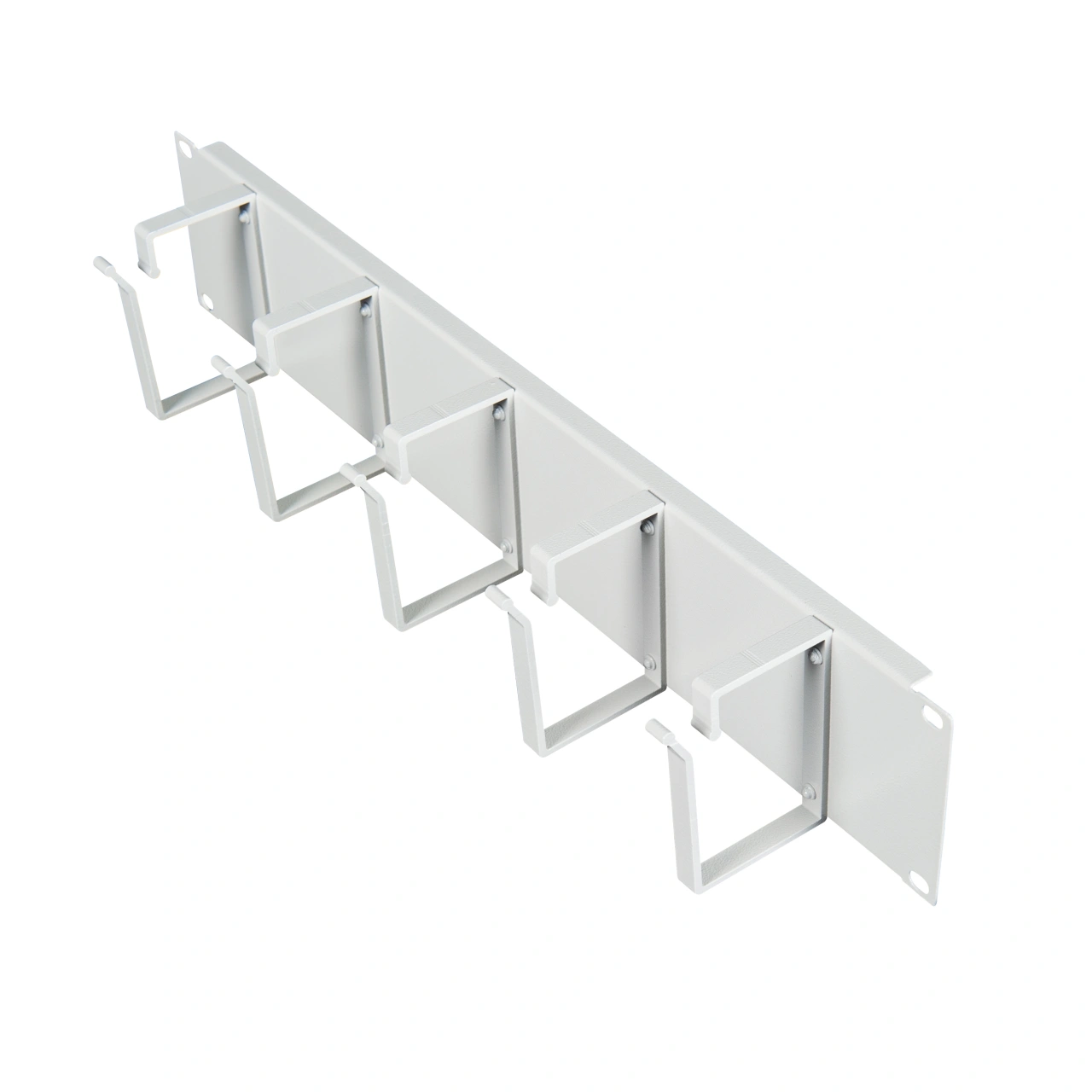 Organizator 19” 2U, 5 inele metalice, RAL7035