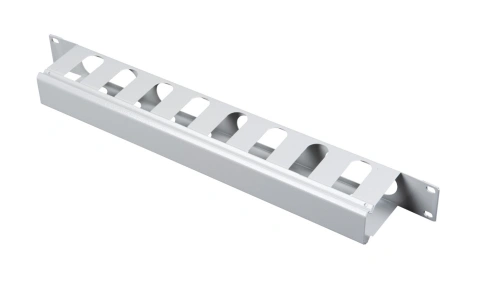 Organizator 19" cu canal de cablu, 1U, capac turnat