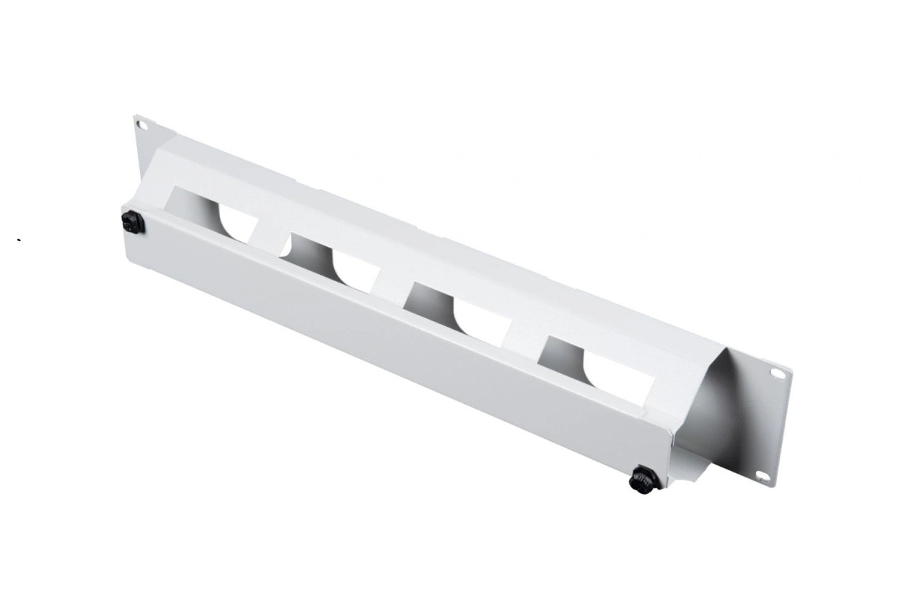 Organizator 19" cu canal de cablu, 2U, capac cu clips