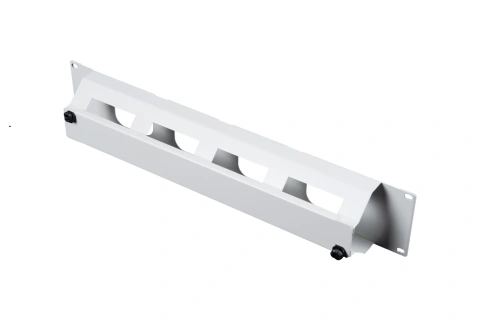 Organizator 19" cu canal de cablu, 2U, capac cu clips