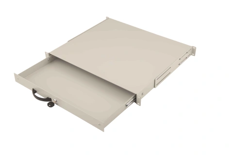 Sertar tastatură și mouse, 19”, 1U, D=400, RAL7035