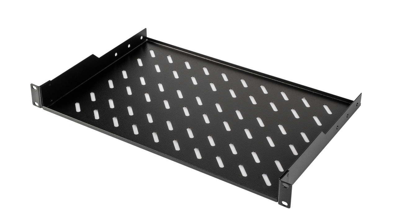 Tavă fixă, 1U, 30 Kg, D300, negru RAL 9005