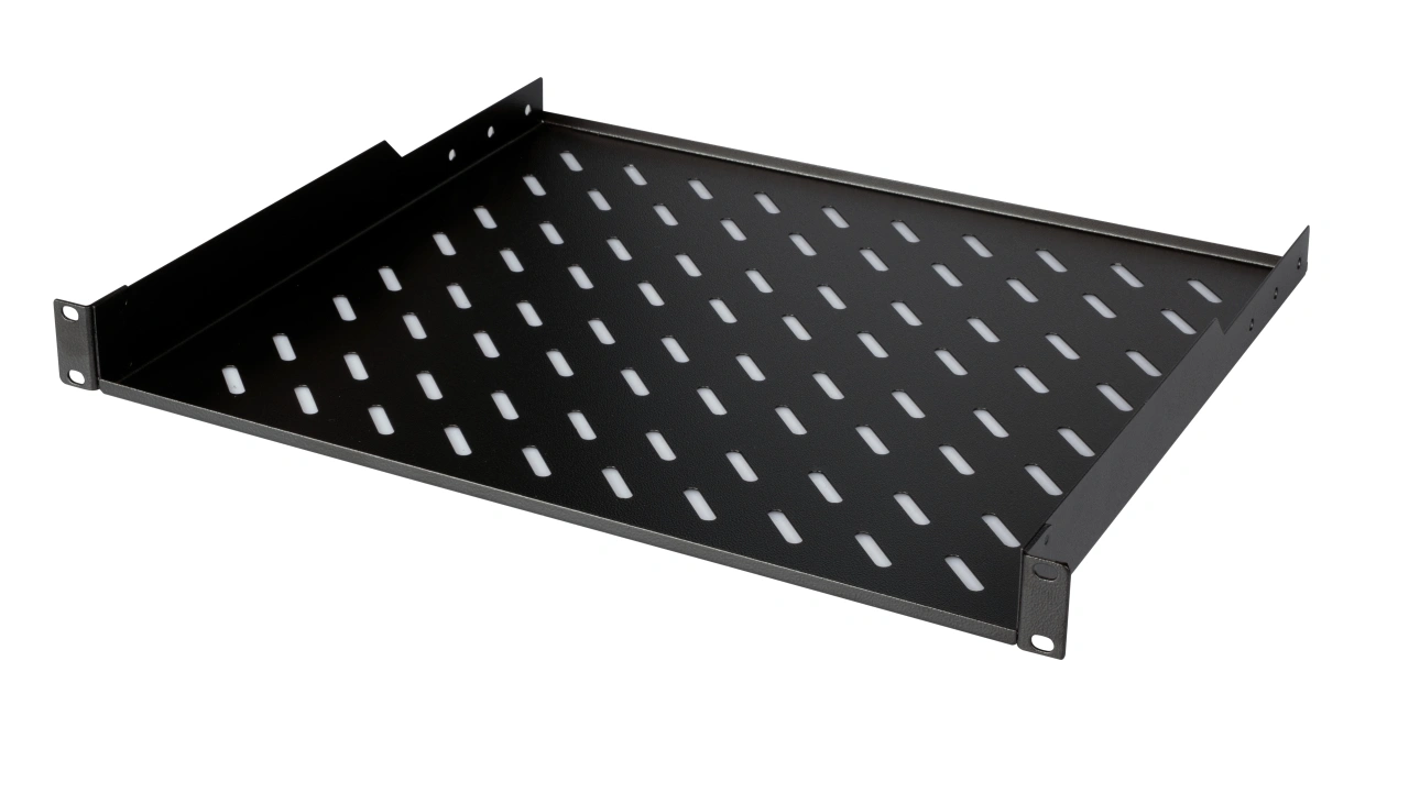 Tavă fixă, 1U, 30 Kg, D400, negru RAL 9005