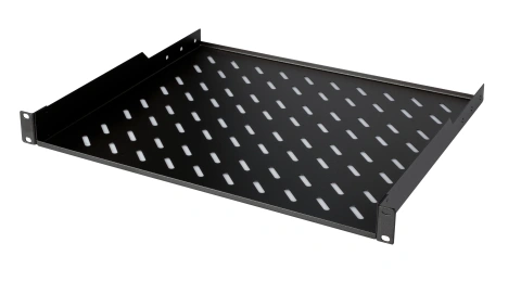 Tavă fixă, 1U, 30 Kg, D400, negru RAL 9005