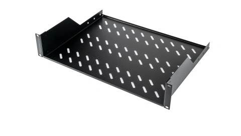 Tavă fixă, 2U, 30 Kg, D350, negru RAL 9005