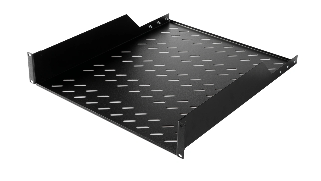 Tavă fixă, 2U, 30 Kg, D550, negru RAL 9005