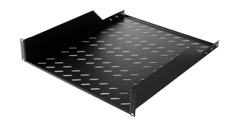 Tavă fixă, 2U, 30 Kg, D550, negru RAL 9005