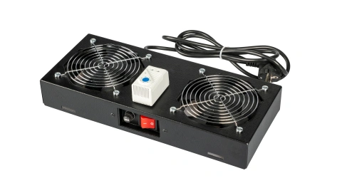 Unitate de tavan, 2 ventilatoare, analogic, negru RAL 9005