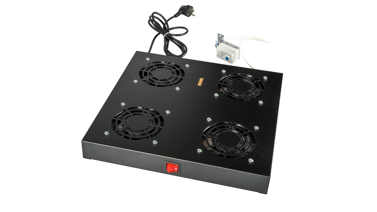 Unitate de tavan, 4 ventilatoare, analogic, negru RAL 9005