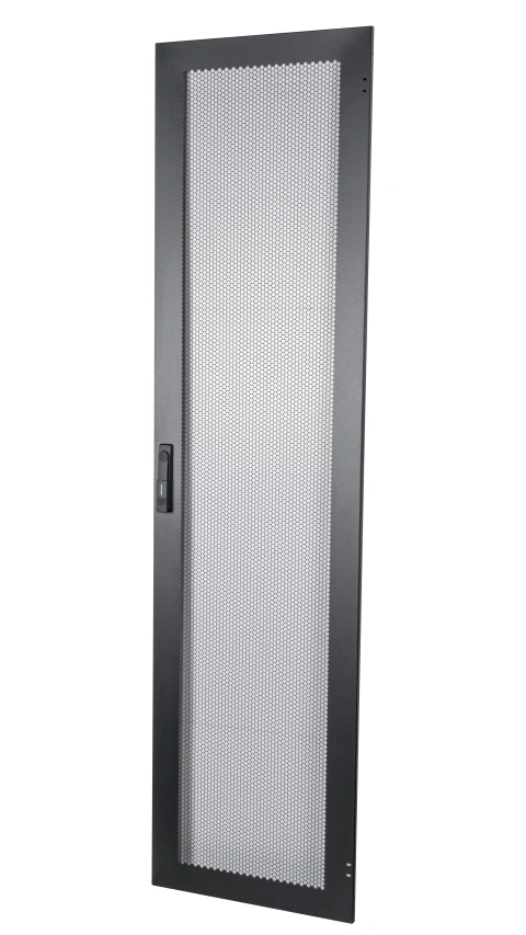 Ușă metal perforată 80% pentru DT 42U, W=600,negru RAL9005