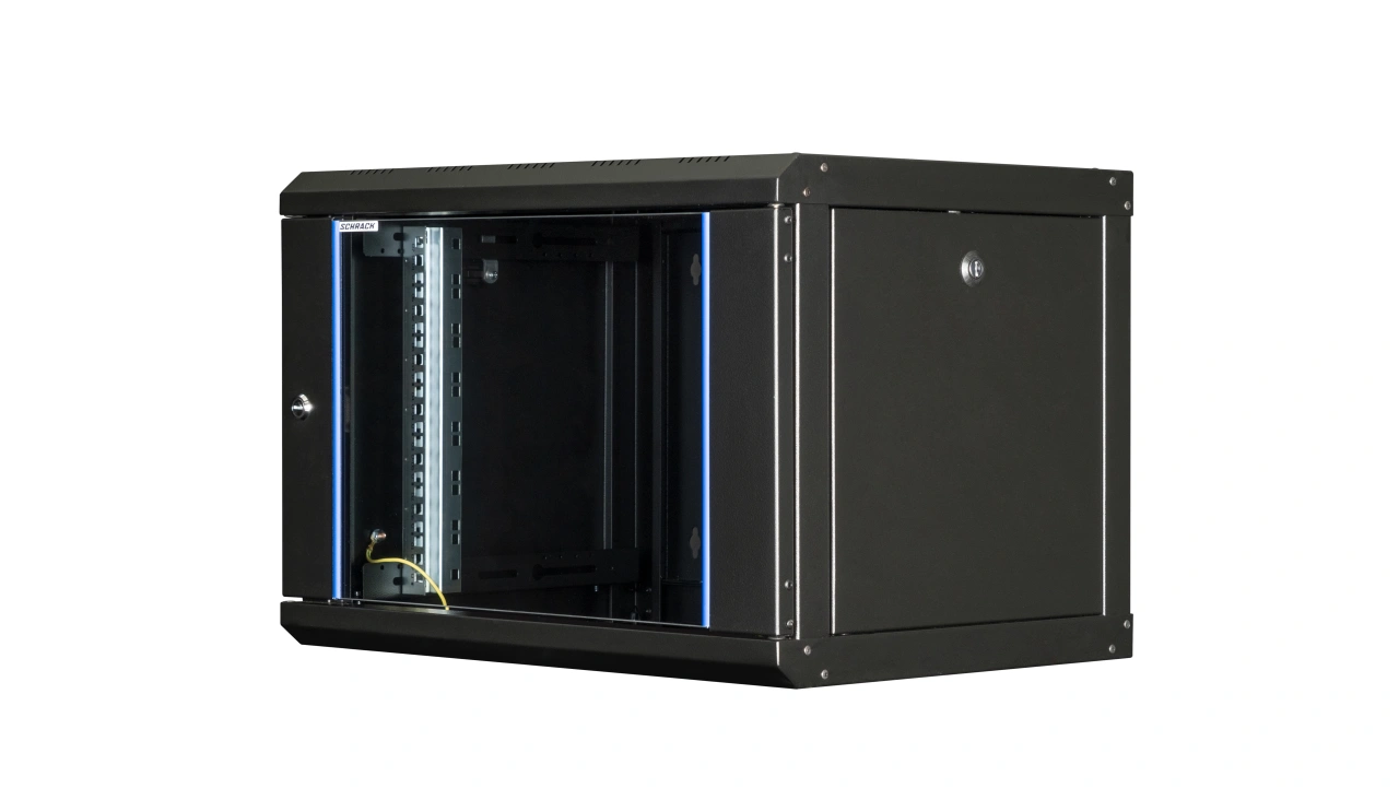 Dulap de perete DTW, 7U H=423 x W=600 x D=450, 19", negru