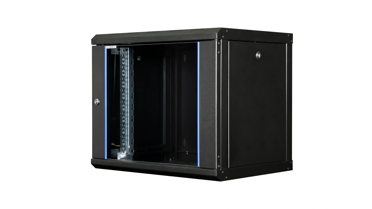 Dulap de perete DTW, 9U H=512 x W=600 x D=450, 19", negru