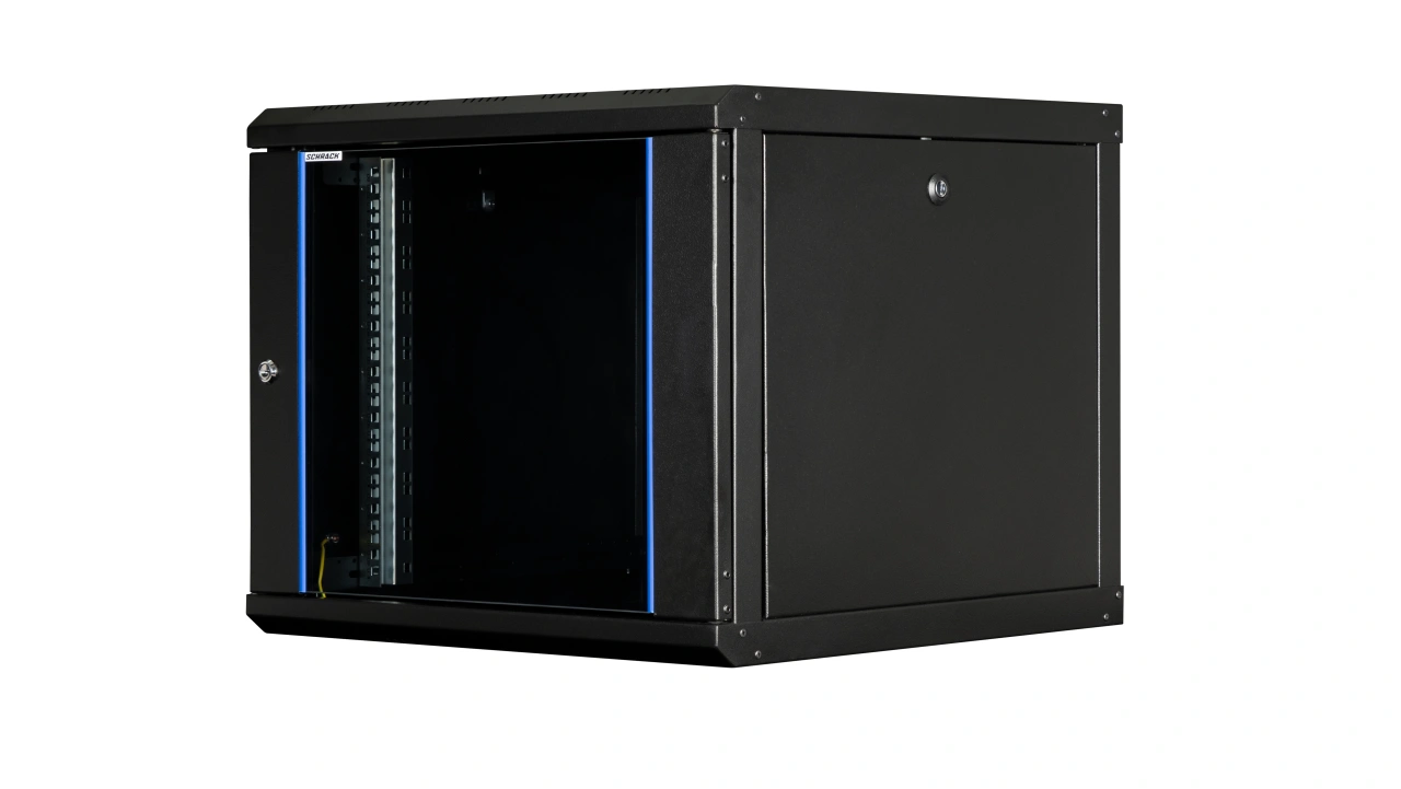 Dulap de perete DTW, 9U H=512 x W=600 x D=600, 19", negru