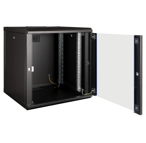 Dulap de perete DTW, 12U H=646 x W=600 x D=600, 19", negru