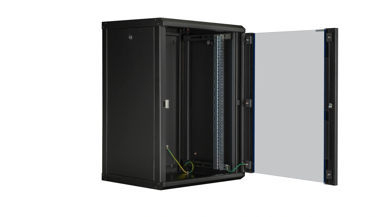 Dulap de perete DTW, 16U H=824 x W=600 x D=450, 19", negru