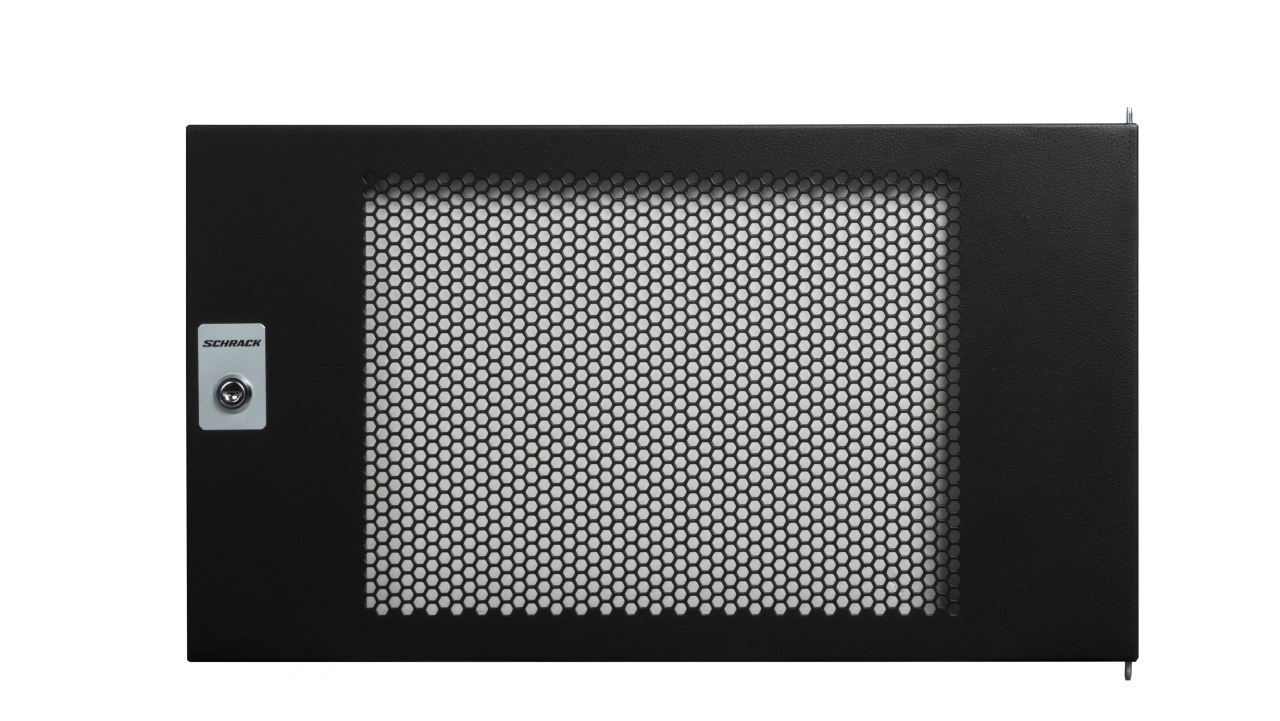 Ușă metal perf. pentru DTWB 7U, W=600, RAL9005, negru