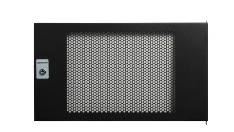 Ușă metal perf. pentru DTWB 7U, W=600, RAL9005, negru