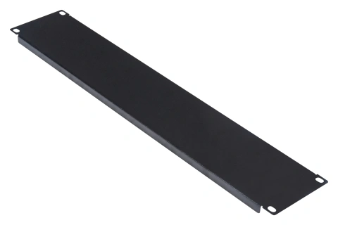 Panou orb 19", cu șurub, 2U, negru RAL 9005