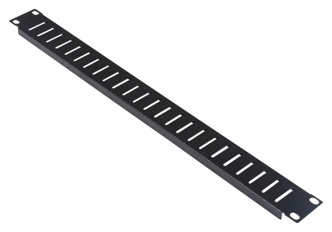 Panou orb 19", cu șurub, 1U, ventilat, negru RAL 9005