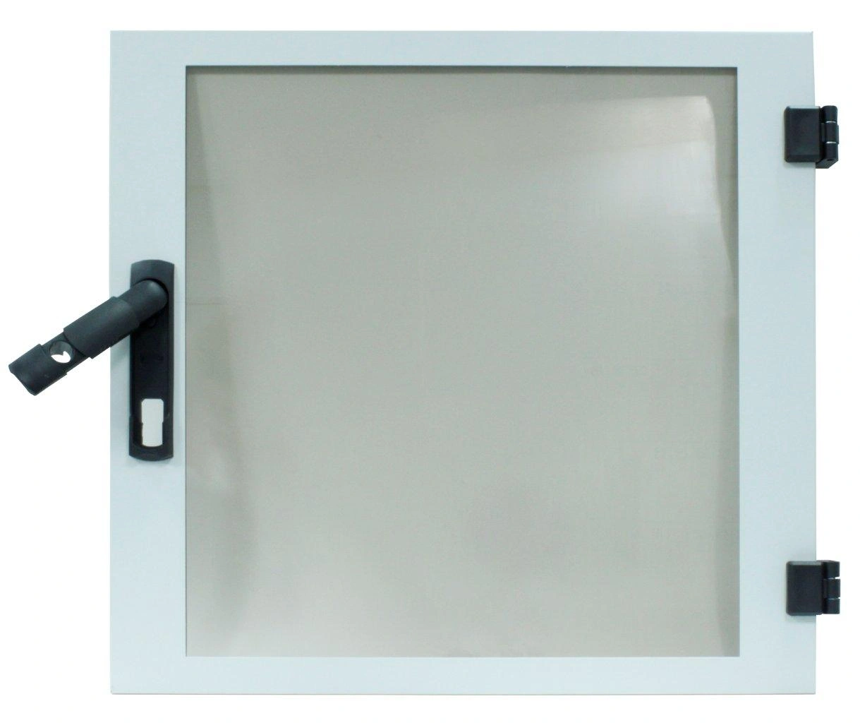 Uşă transparentă dulap DW 4U, 600mm, RAL7035, fără broască
