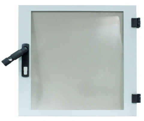 Uşă transparentă dulap DW 4U, 600mm, RAL7035, fără broască