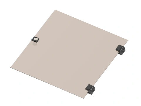 Uşă integral din sticlă pentru dulap DW 18U, 600mm, RAL7035