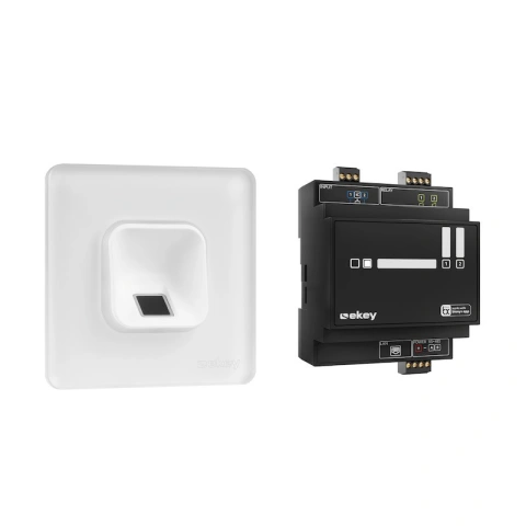 ekey xLine Fingerscan-Set, flush-mounted, Glas white