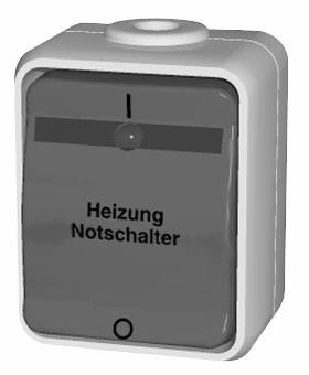 Întreruptor 2p incalzire IP44, gri/gri