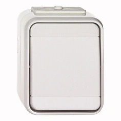 Interuptor cruce IP44, gri/gri