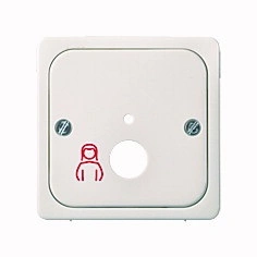 Clapetă pentru buton pneumatic, alb-perlă