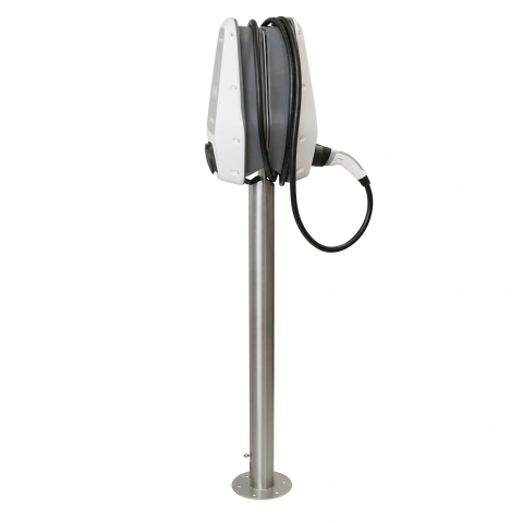 Mounting pole 2x i-CHARGE CION socket type, stainless steel_1