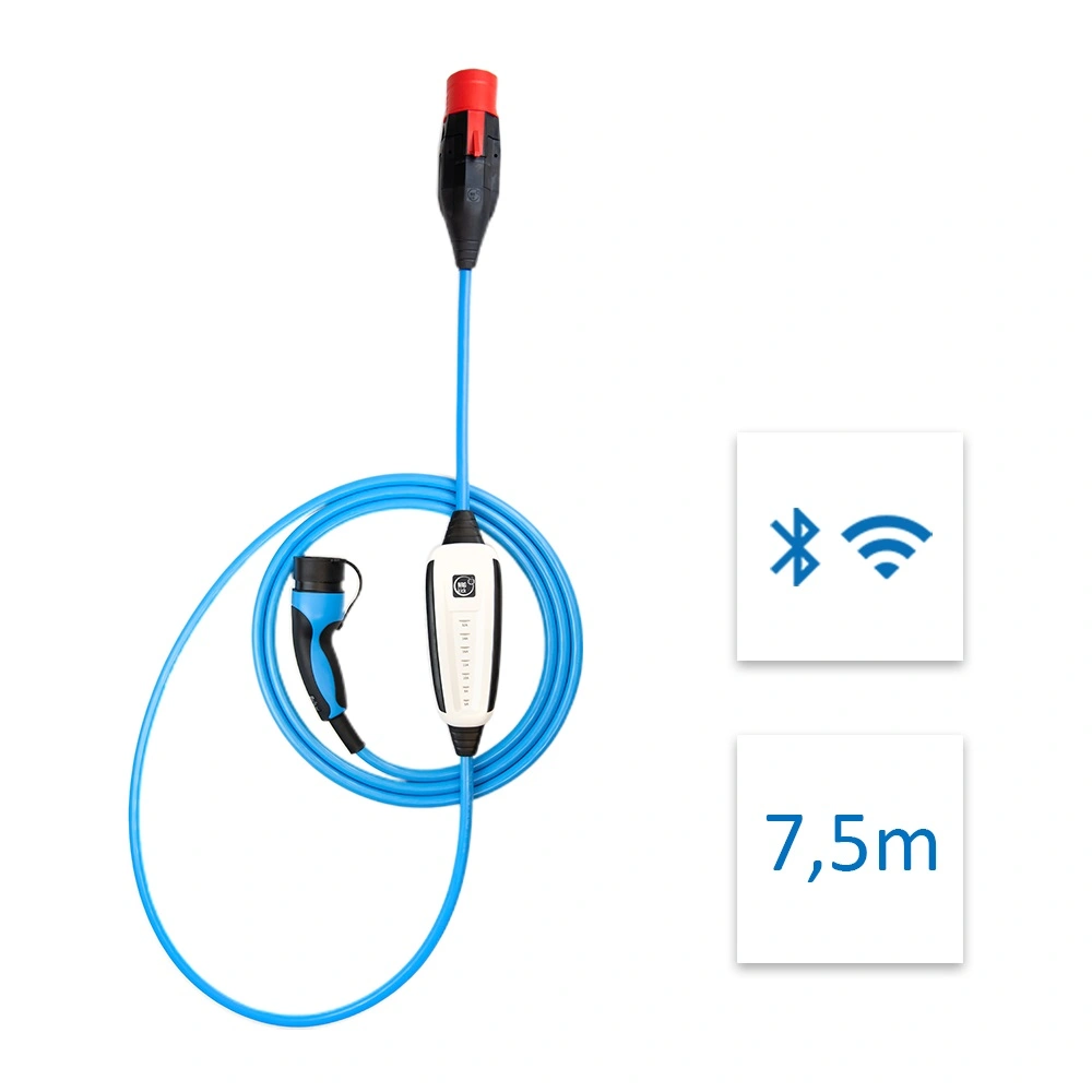 Mobile charger 7.5m, type 2, 22kW, wifi, bluetooth