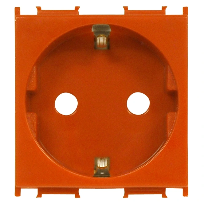 Insert priză cu protecţie mărită, 16A, cleme cu şurub,orange