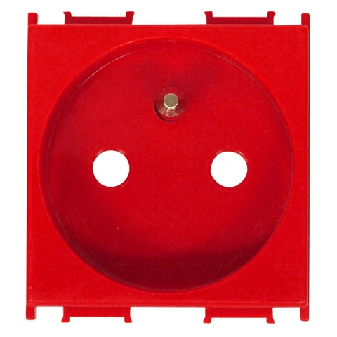 Insert priză cu pin PE, protecţie mărită,16A, cl. şurub,roşu