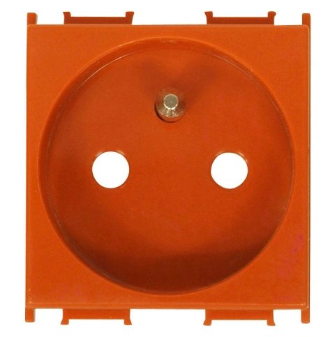 Insert priză cu pin PE,protecţie mărită,16A,cl. şurub,orange